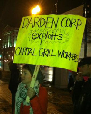 Wage Theft, Oppression on Capital Grille Menu