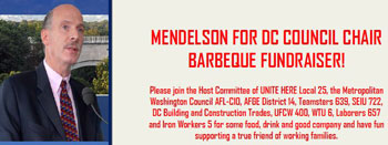 Labor Hosting Barbeque Fundraiser for Mendelson Thursday