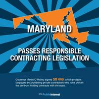 Maryland Passes Responsible Contracting Law