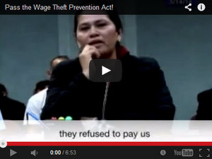 Rally Set for Tuesday to Support Wage Theft Bill