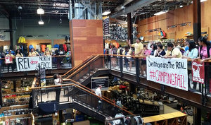 Students Swarm Rockville REI to Protest North Face Sweatshops